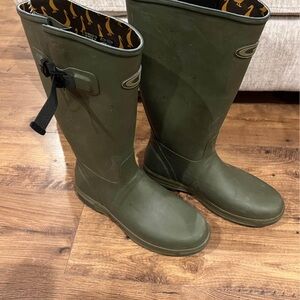 Green Tall Rain Boots